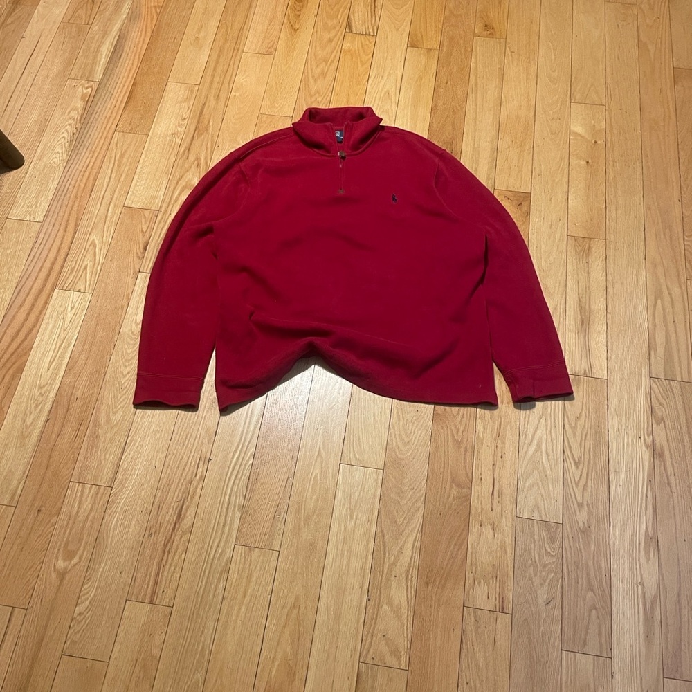 Ralph Lauren Men's Zip Up Red Sweater